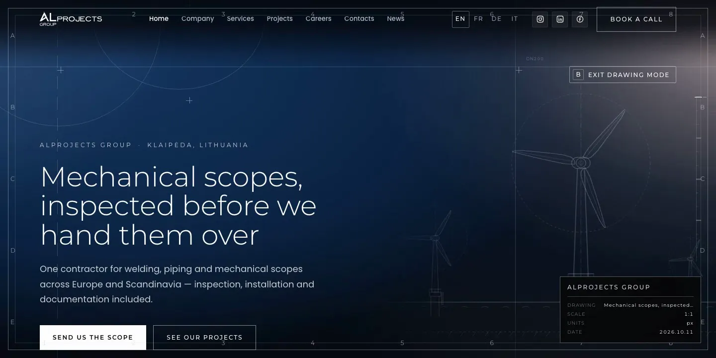 ALPROJECTS Group — Website — Industrial & Offshore