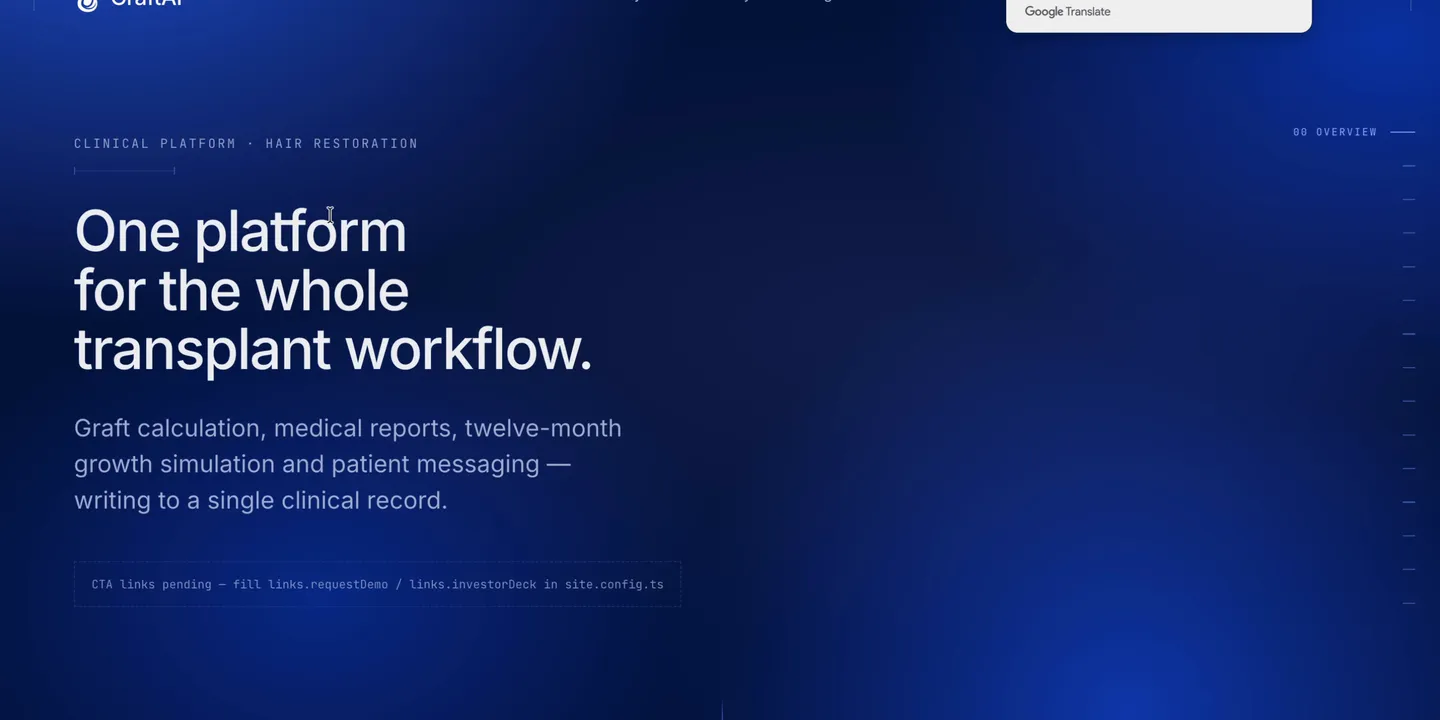 GRAFT AI — Investor website — Healthcare / MedTech